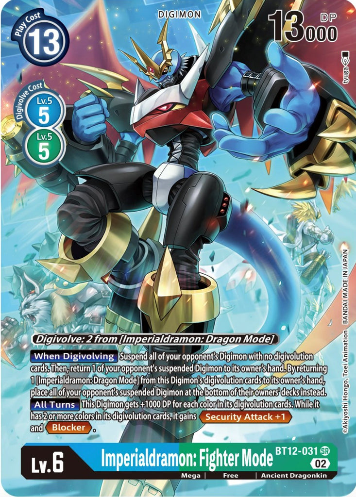 digimon card game imperialdramon deck Imperialdramon: Fighter Mode [BT12-031] (Alternate Art) [Across Time]
