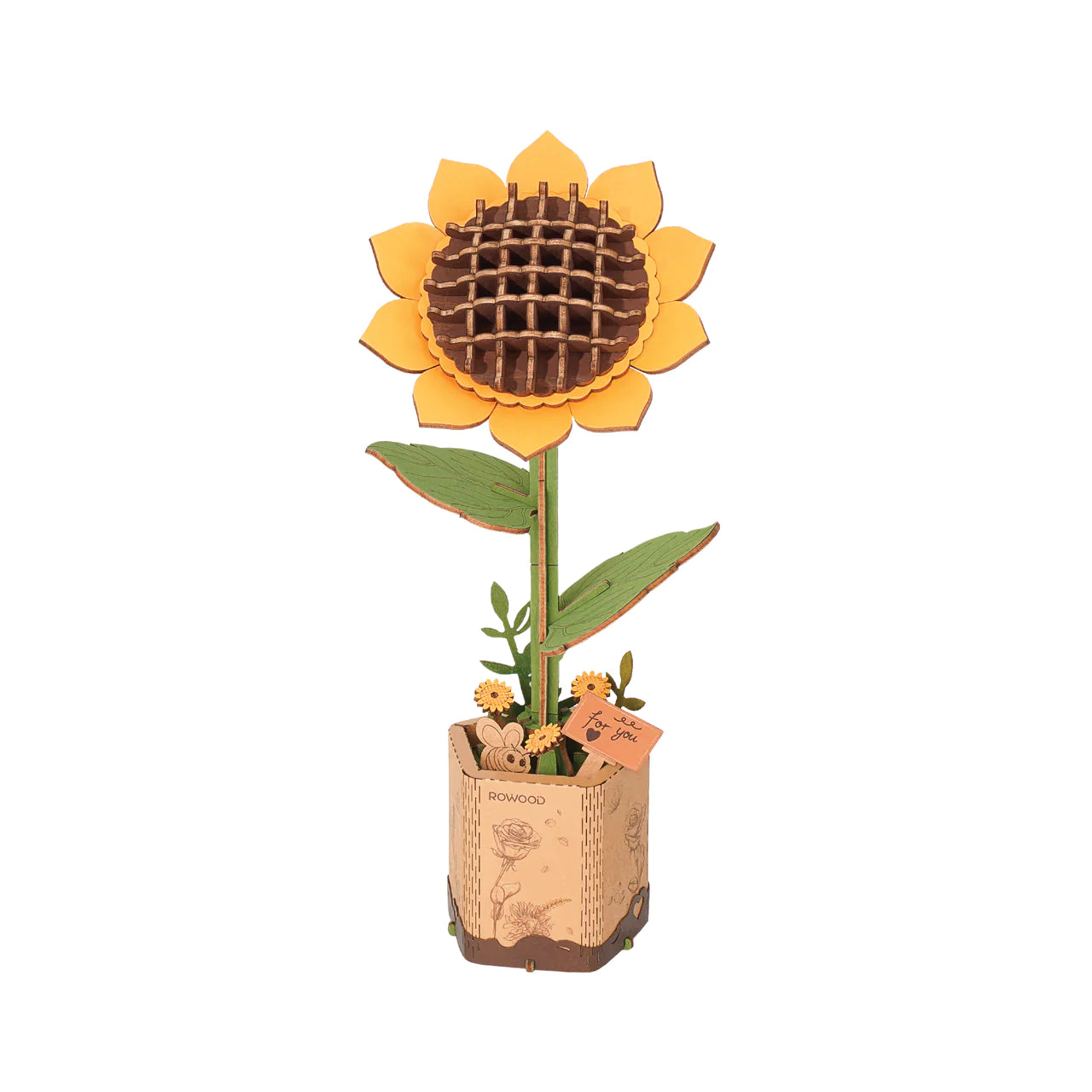 DIY Modern Wooden Puzzle | Sunflower