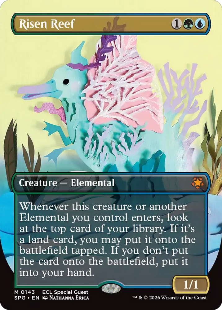 Risen Reef (Borderless) [Lorwyn Eclipsed Special Guests]