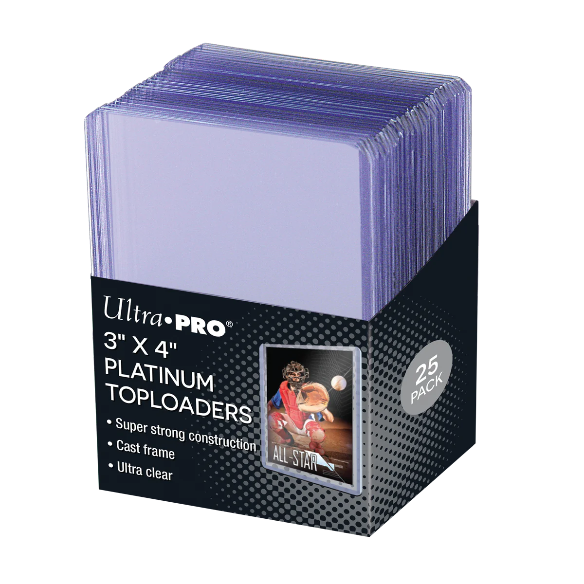 3x4 Clear Ultra Pro Toploaders (25ct)