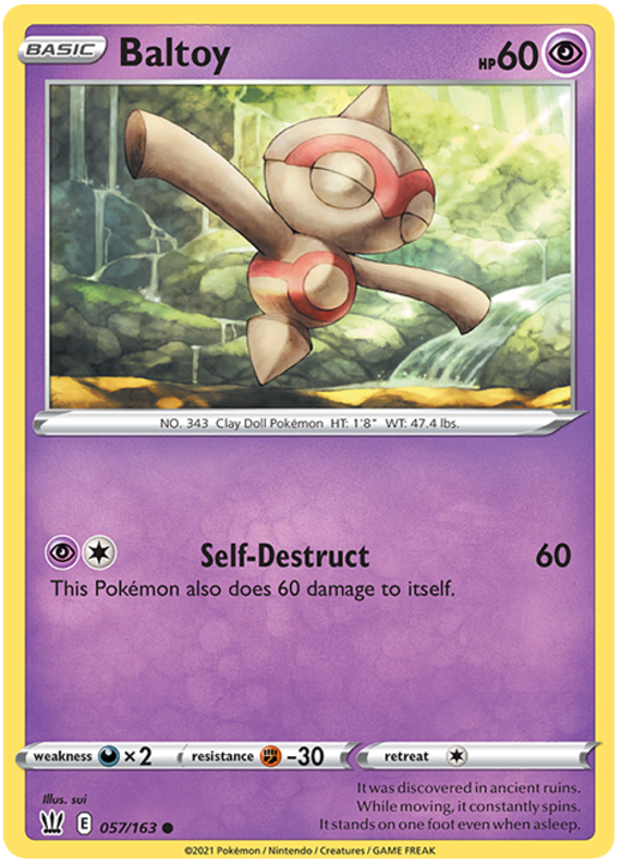 Baltoy 57/163 - SWSH05 Battle Styles Reverse Holofoil Heavily Played Baltoy 57/163 - SWSH05 Battle Styles Reverse Holofoil Heavily Played
