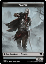 Zombie (0019) // Construct (0042) Double-Sided Token [Commander Masters Tokens]