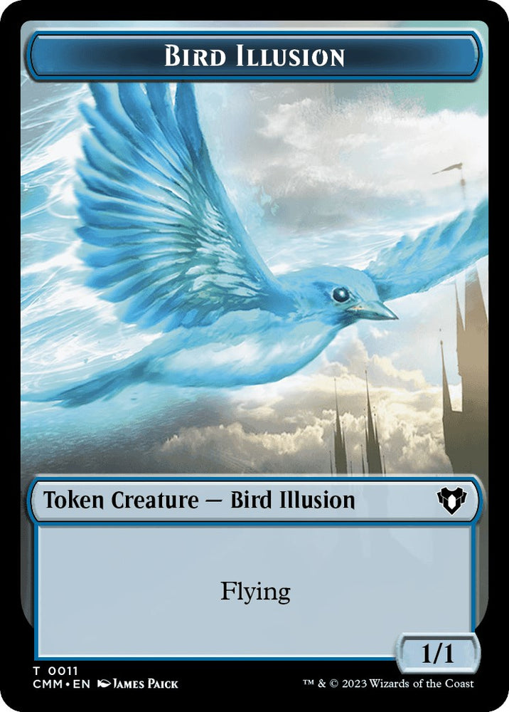 City's Blessing // Bird Illusion Double-Sided Token [Commander Masters Tokens]