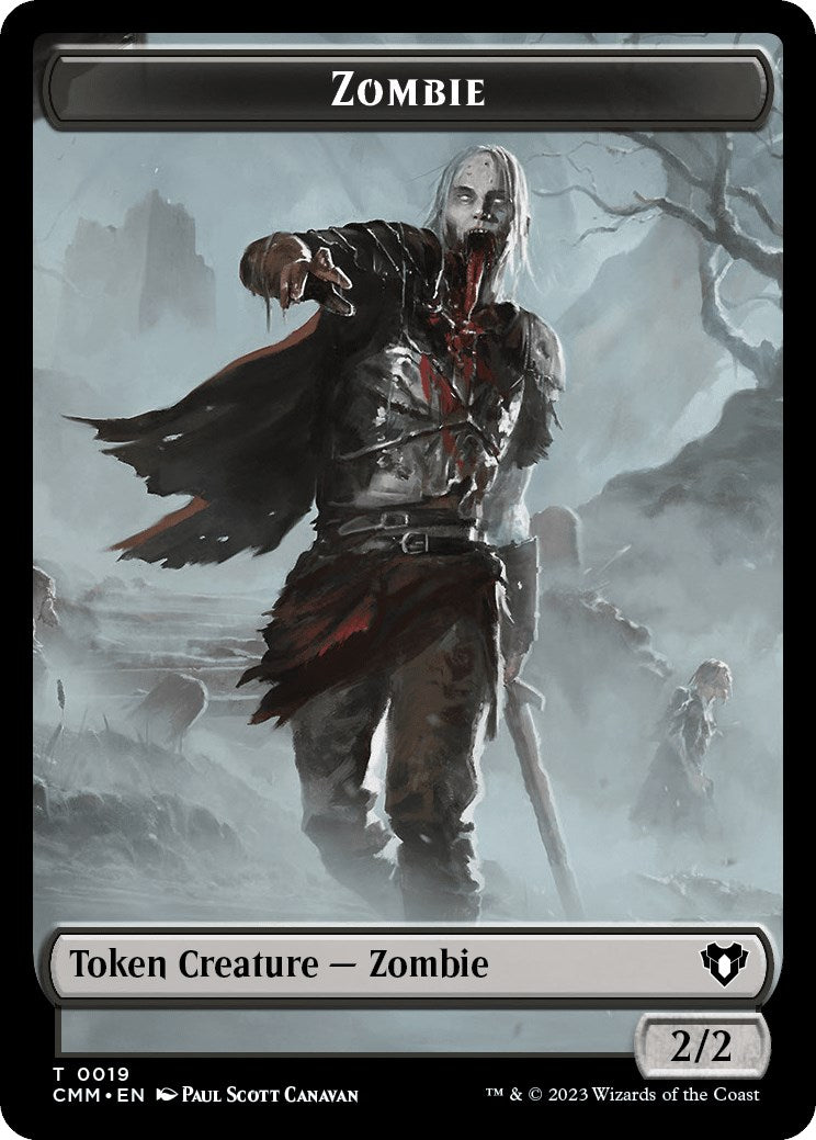 Zombie (0019) // Bird Illusion Double-Sided Token [Commander Masters Tokens]