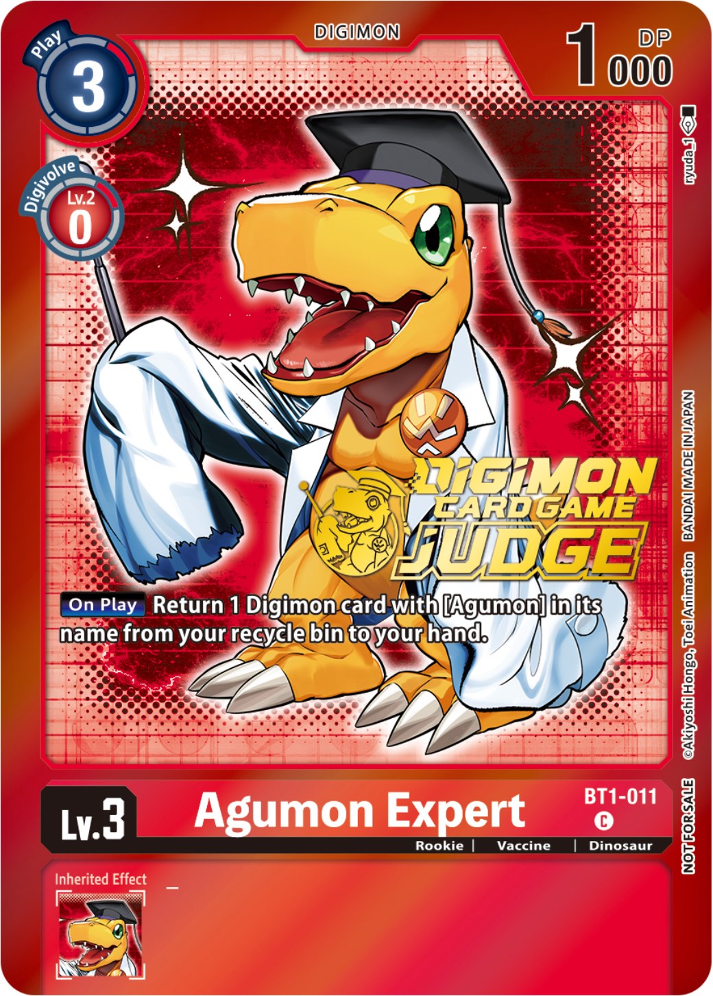 Agumon Expert [BT1-011] (Judge Pack 4) [Release Special Booster Promos]
