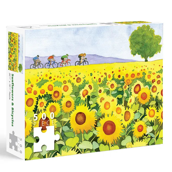 Allport Editions | Sunflowers and Bikes 500 Piece Puzzle