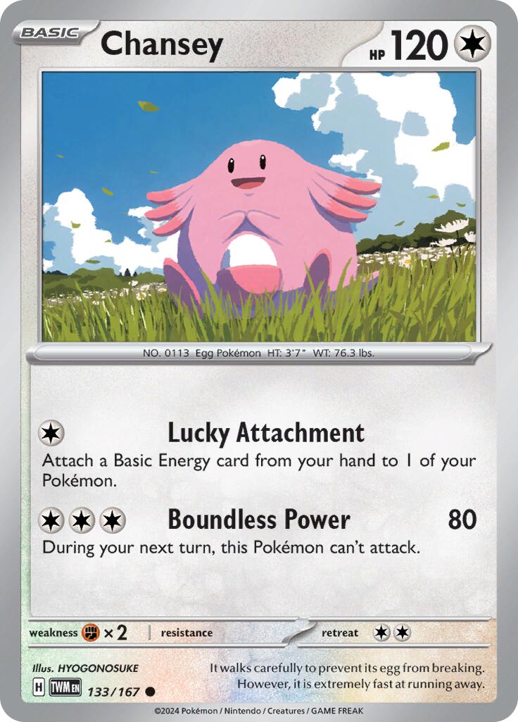 Pokemon Scarlet & Violet Twilight Masquerade Common Chansey #133