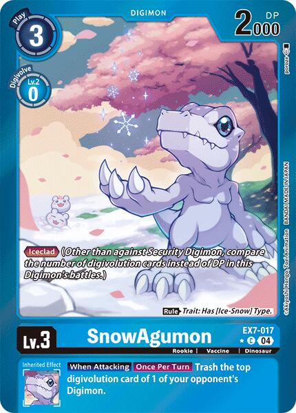 SnowAgumon [EX7-017] (Foil) [Digimon LIBERATOR]