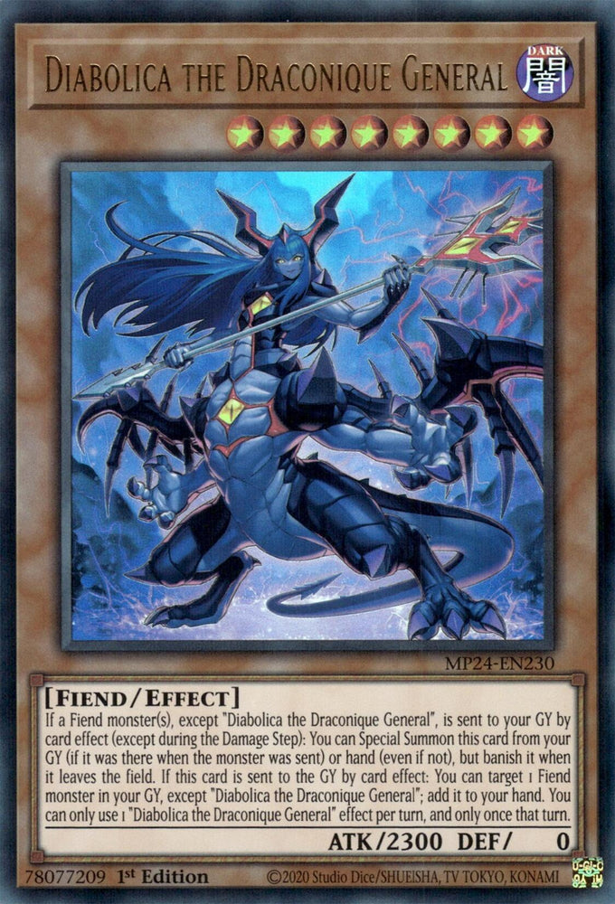 Diabolica the Draconique General [MP24-EN230] Ultra Rare