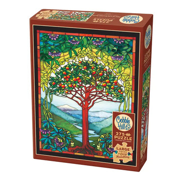 Cobble Hill: Louis Comfort Tiffany - Tree of Life Stained Glass 275 Piece Puzzle