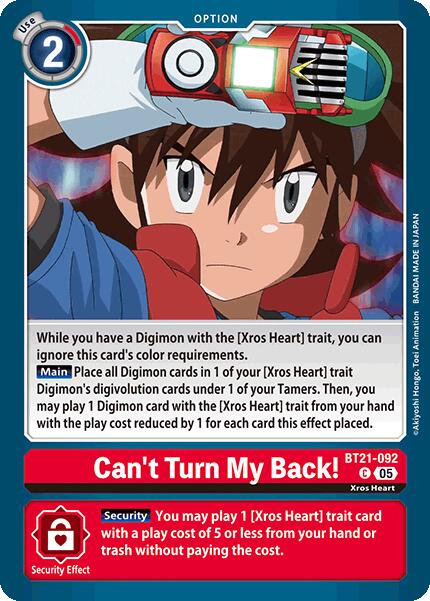 Can't Turn My Back! [BT21-092] [World Convergence]