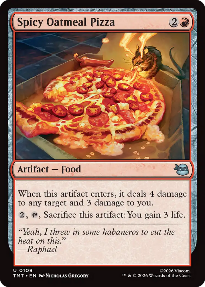 Spicy Oatmeal Pizza [Teenage Mutant Ninja Turtles]
