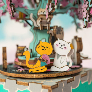 3D Wooden Puzzle Music Box | Cherry Blossom Tree