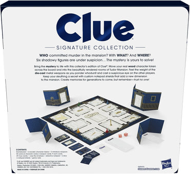 Clue Signature Collection Family Board Game for 2 to 6 Players, Premium Packaging and Components, Game for Ages 8+