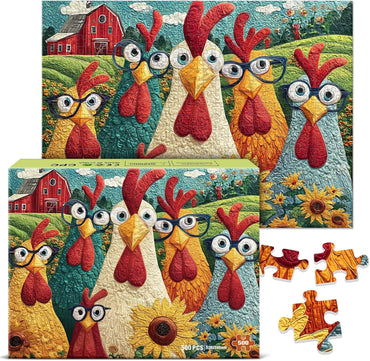 Funny Chicken Farm Puzzle