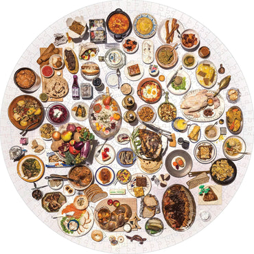 Artisan - The 100 Most Jewish Foods 500 Piece Circular Puzzle