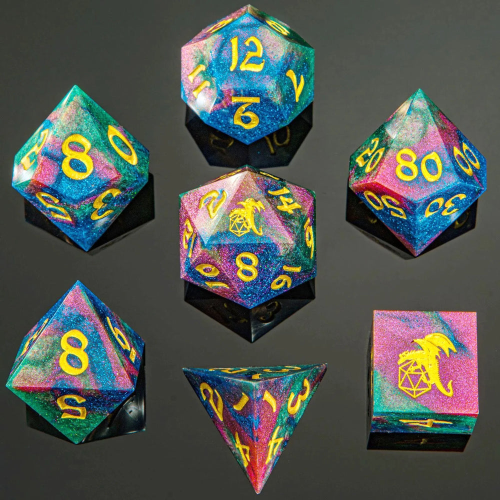 HYMGHO Captured Magic Hand Sanded Sharp Edge Resin-Chromatic Dragon