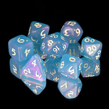 7pc RPG Set - Elessia Moonstone Rumara with White