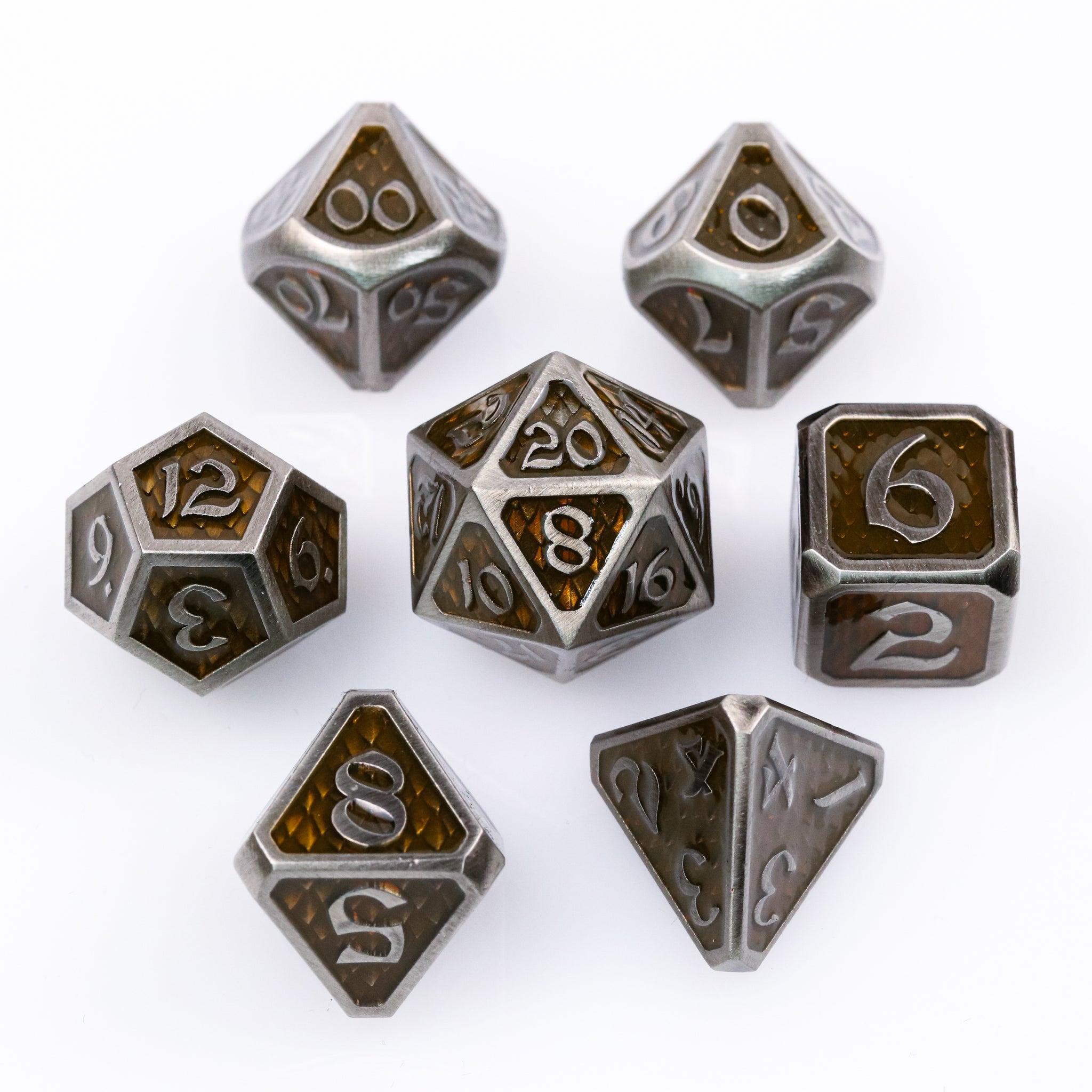 7pc RPG Set - Drakona Gemtooth - Diaphan