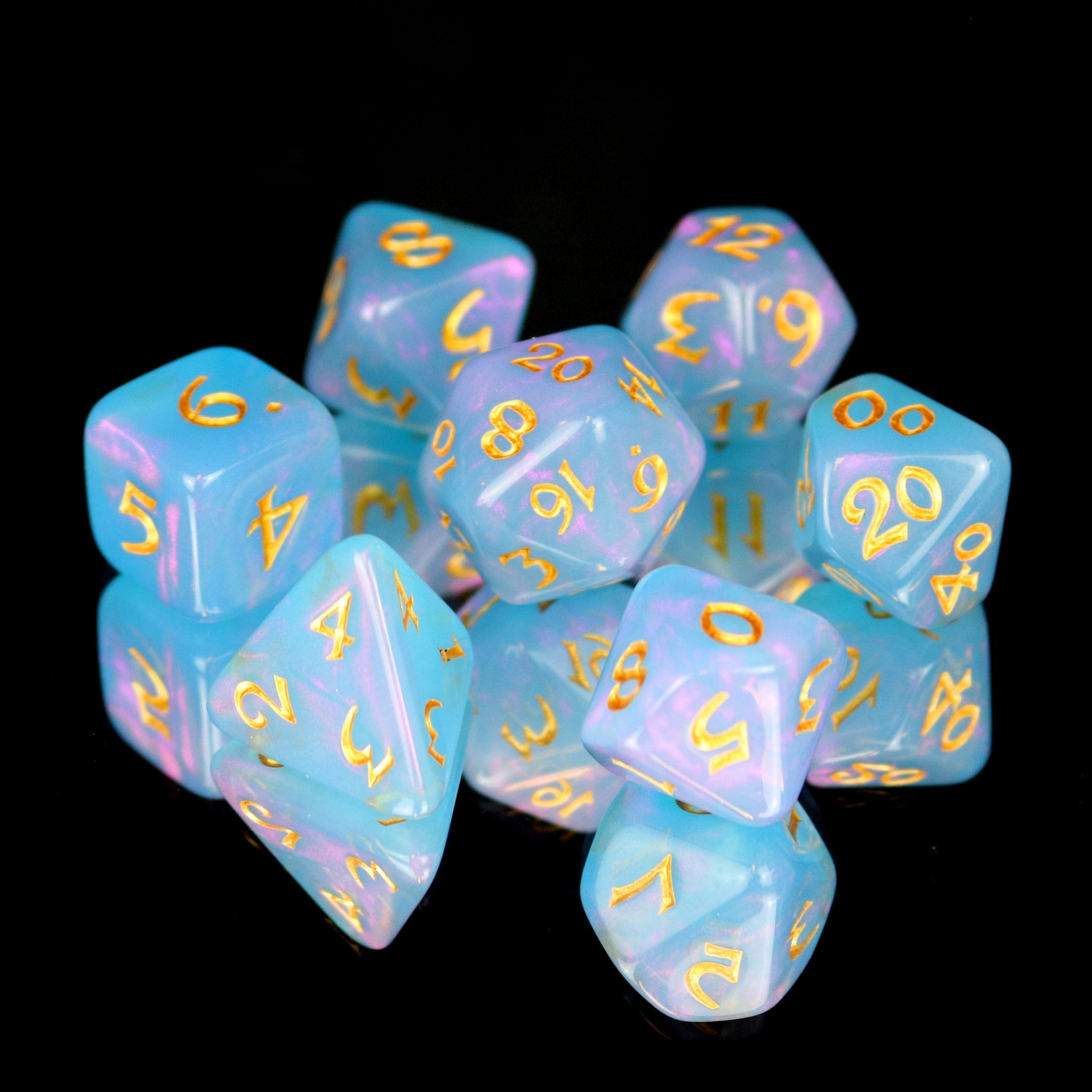 7pc RPG Set - Elessia Moonstone Rumara with Gold