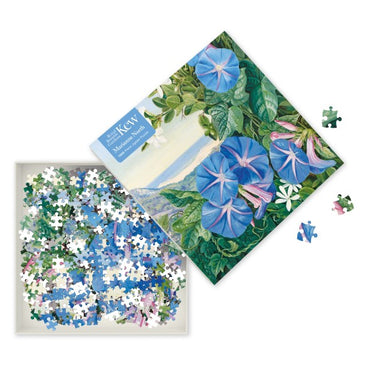 Amatungula and Blue Ipomoea, South Africa by Marianne North | Flame Tree 1000 Piece Puzzle
