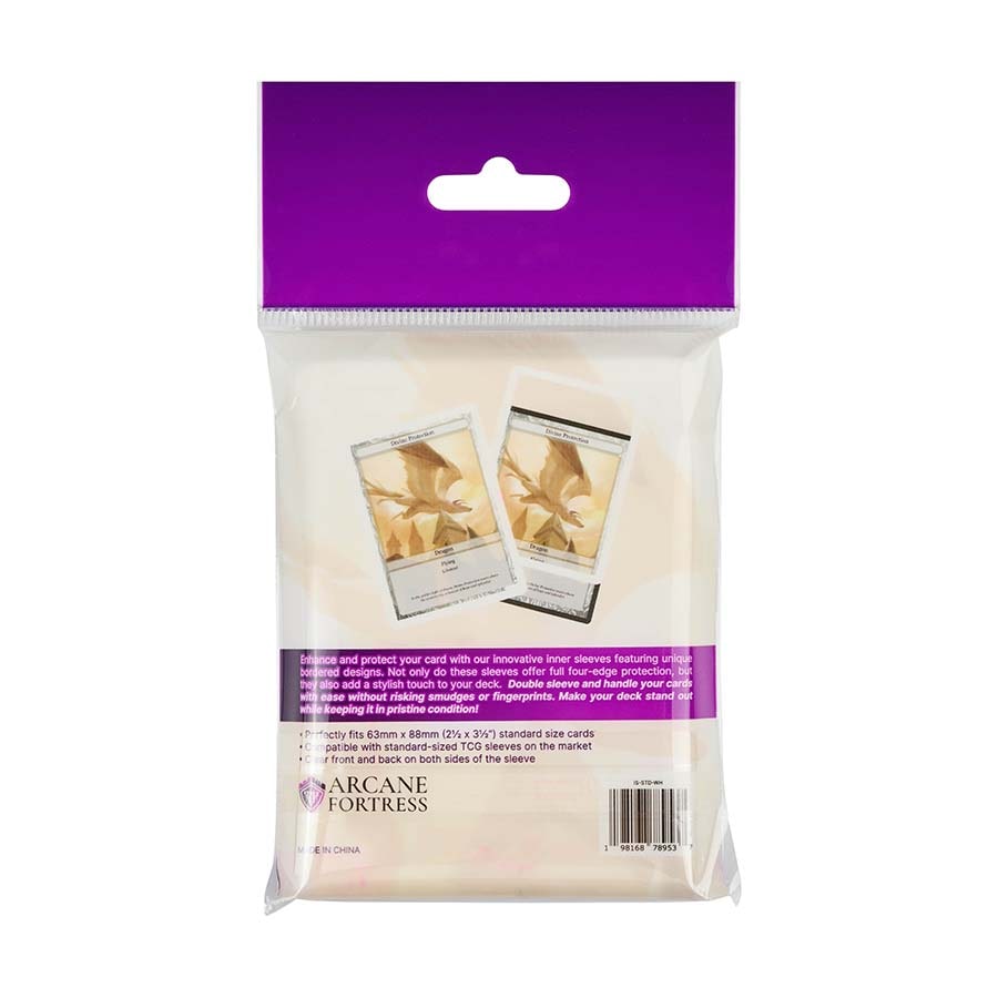 Arcane Fortress White Bordered Inner Sleeves (105ct)