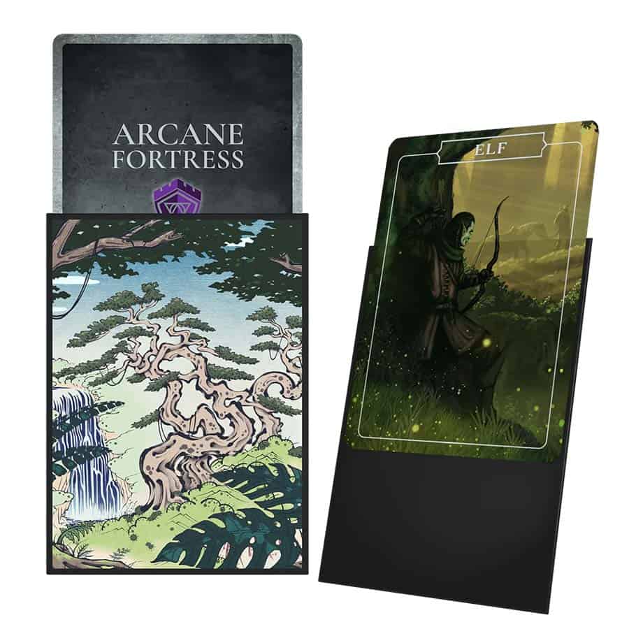 Arcane Fortress Standard Matte Sleeves (100ct) - Ukiyo-E: Verdant Sanctuary