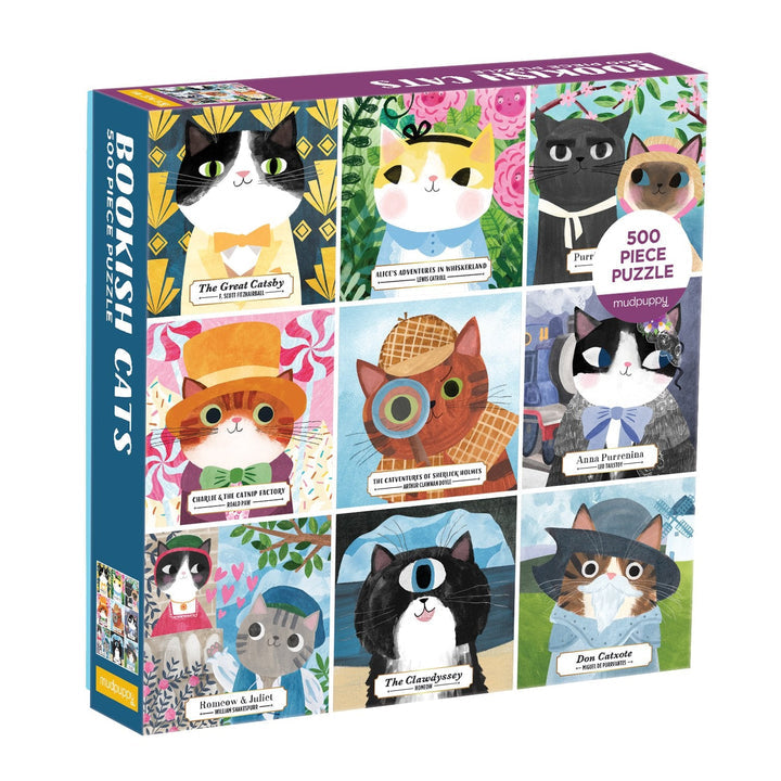 Mudpuppy: Bookish Cats 500 Piece  Puzzle