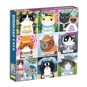 Mudpuppy: Bookish Cats 500 Piece  Puzzle