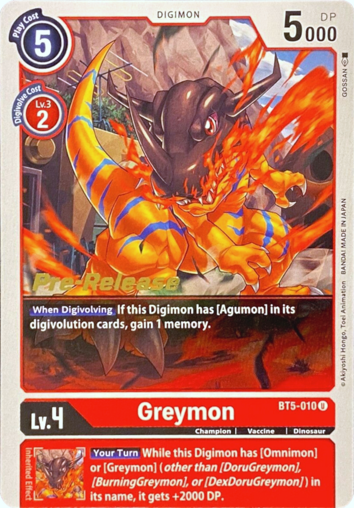 greymon digimon card Greymon (BT12-062)