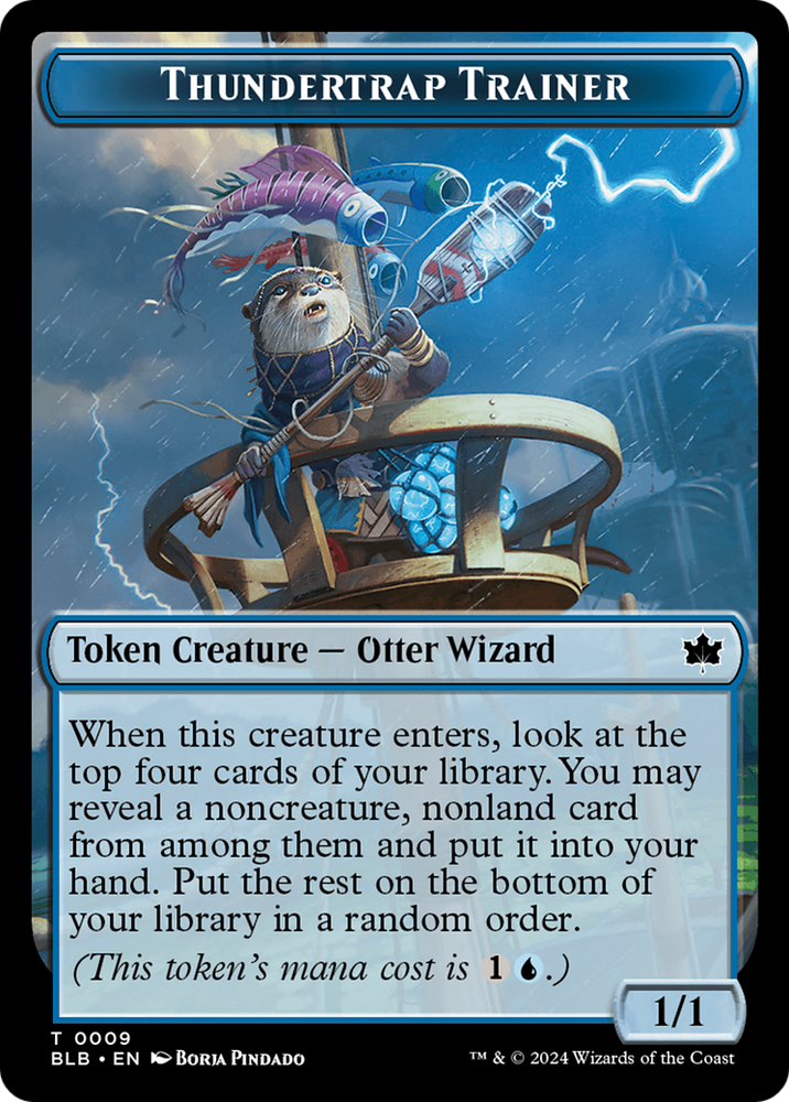 mtg snail cards Snail // Thundertrap Trainer Double-Sided Token [Bloomburrow Tokens]