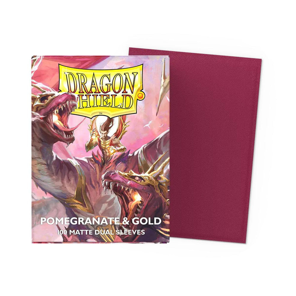 Dragon Shield: Daul Matte: Pomegranate & Gold