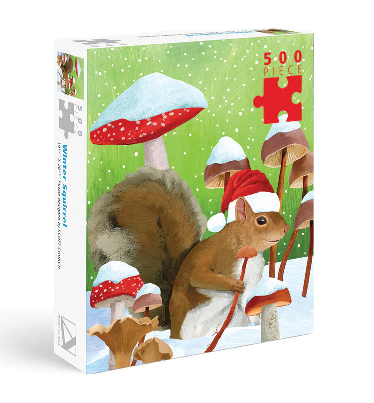 Winter Mushroom and Squirrel Puzzle - 500pc