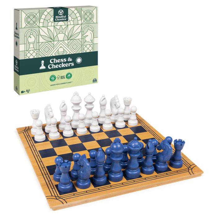Bamboo Chess & Ceckers Set