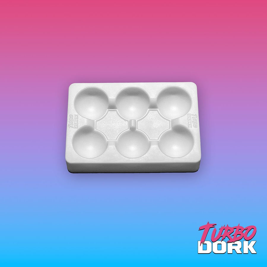Turbo Dork Non-Stick Silicone Dry Palette - Small White