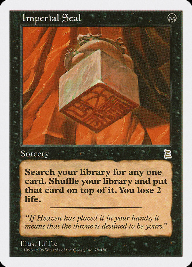 custom metal mtg cards Imperial Seal [Portal Three Kingdoms]
