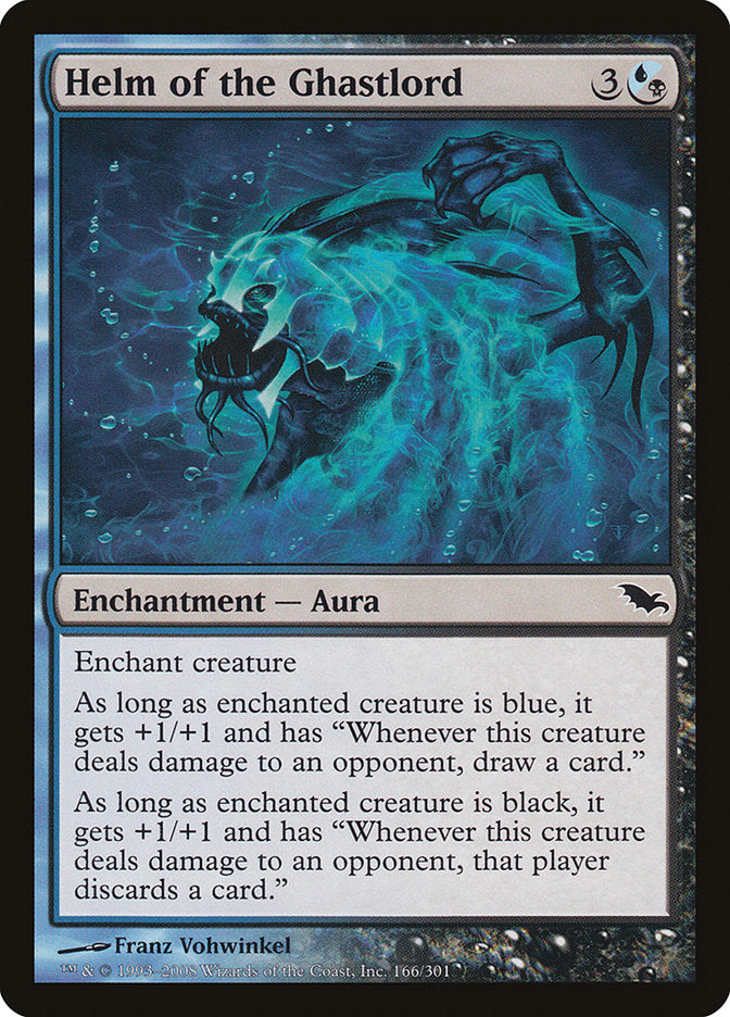 mtg draw card deal damage Helm of the Ghastlord [Shadowmoor]