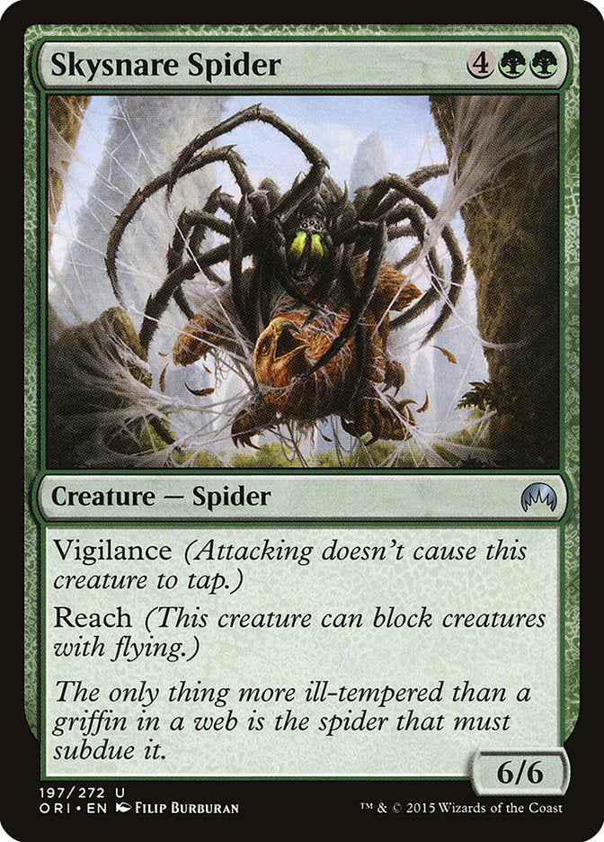 spiders mtg cards Skysnare Spider [Magic Origins] Card Compartment Size:90 mm - 3.54 