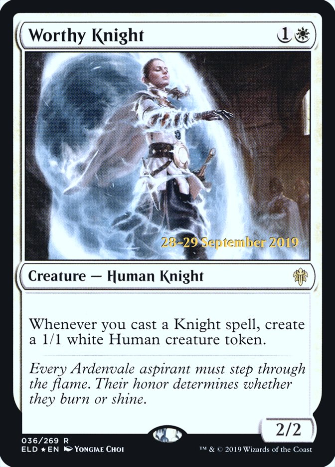 Worthy Knight [Throne of Eldraine Prerelease Promos]