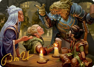 You Meet in a Tavern Art Card (Gold-Stamped Signature) [Dungeons & Dragons: Adventures in the Forgotten Realms Art Series]