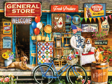 SunsOut: Tom Wood - Waiting at the Store 300 Piece Puzzle