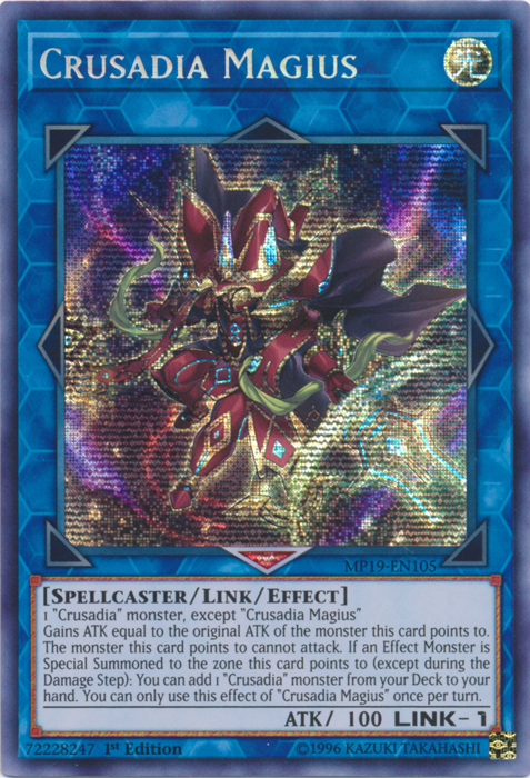 yugioh crusadia cards Yu-Gi-Oh! Card MP19-EN105 Crusadia Magius (Prismatic Secret Rare)