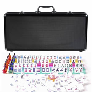 Black Aluminum Mahjong – American Style