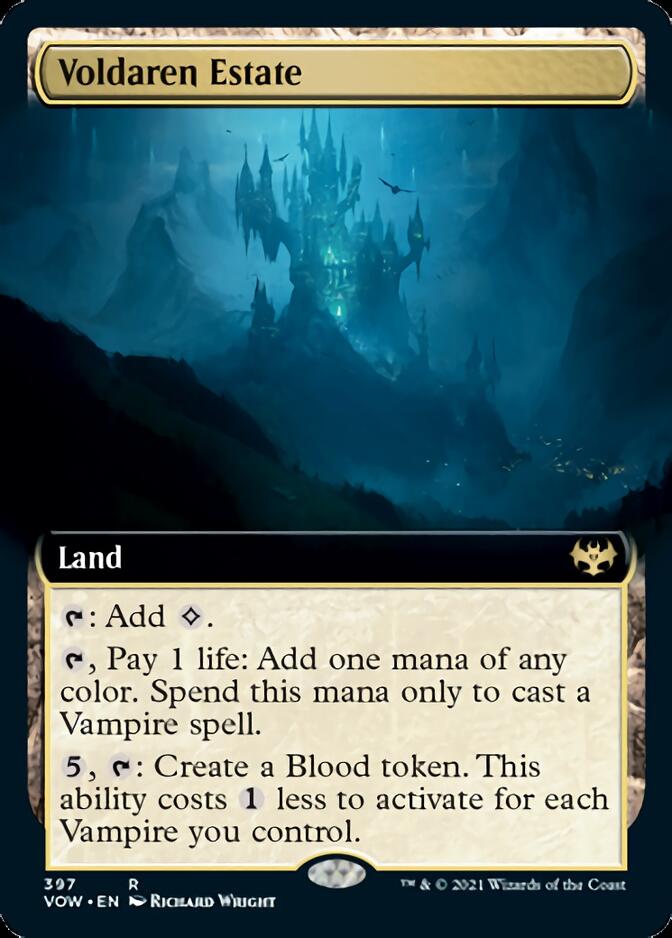 mtg lotr most valuable cards Voldaren Estate (Extended Art) [Innistrad: Crimson Vow]