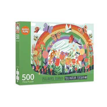 Badge Bomb - Kate Sutton - Pollinator Playground 500 Piece Puzzle