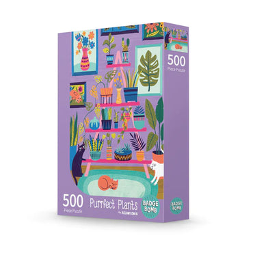 Badge Bomb - Allison Cole - Purrfect Plants 500 Piece Puzzle