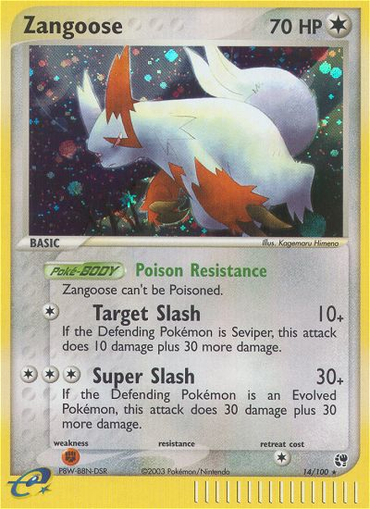 Zangoose (14/100) [EX: Sandstorm]