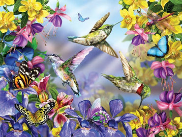 SunsOut: Lori Schory - Butterflies & Hummingbirds 300 Piece Puzzle