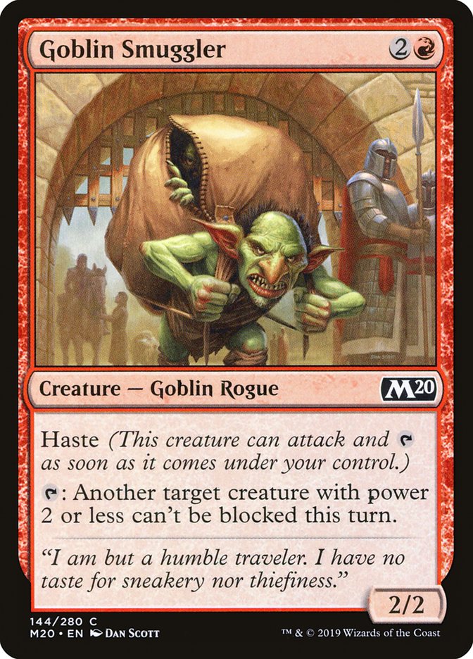 MtG 2020 Core Set Common Goblin Smuggler #144 MtG 2020 Core Set Common Goblin Smuggler #144