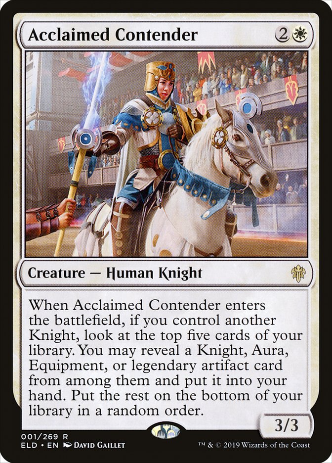 mtg best cards from throne of eldraine Mtg Throne of Eldraine Rare Acclaimed Contender #1